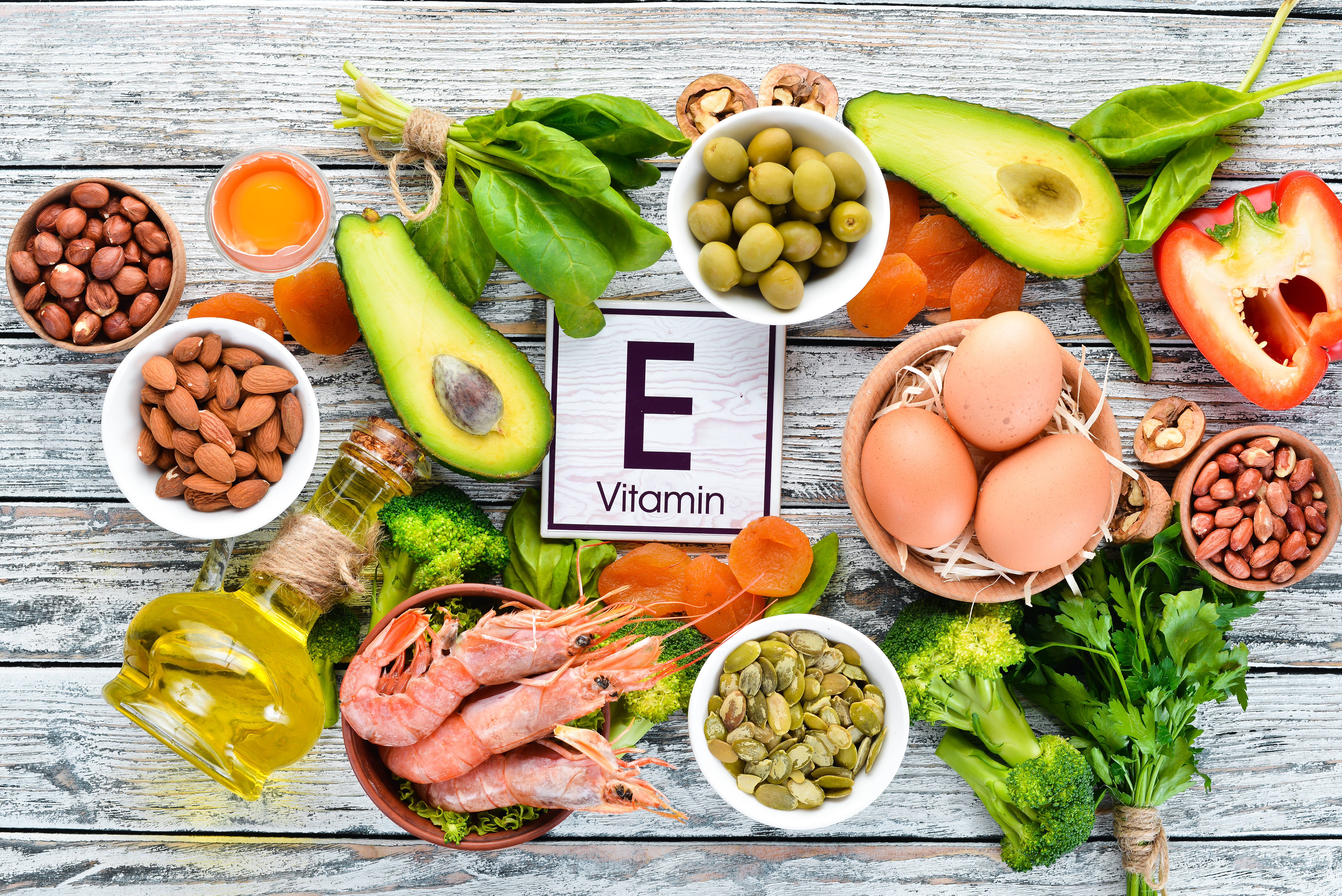 Продукты питания богатые витамином E