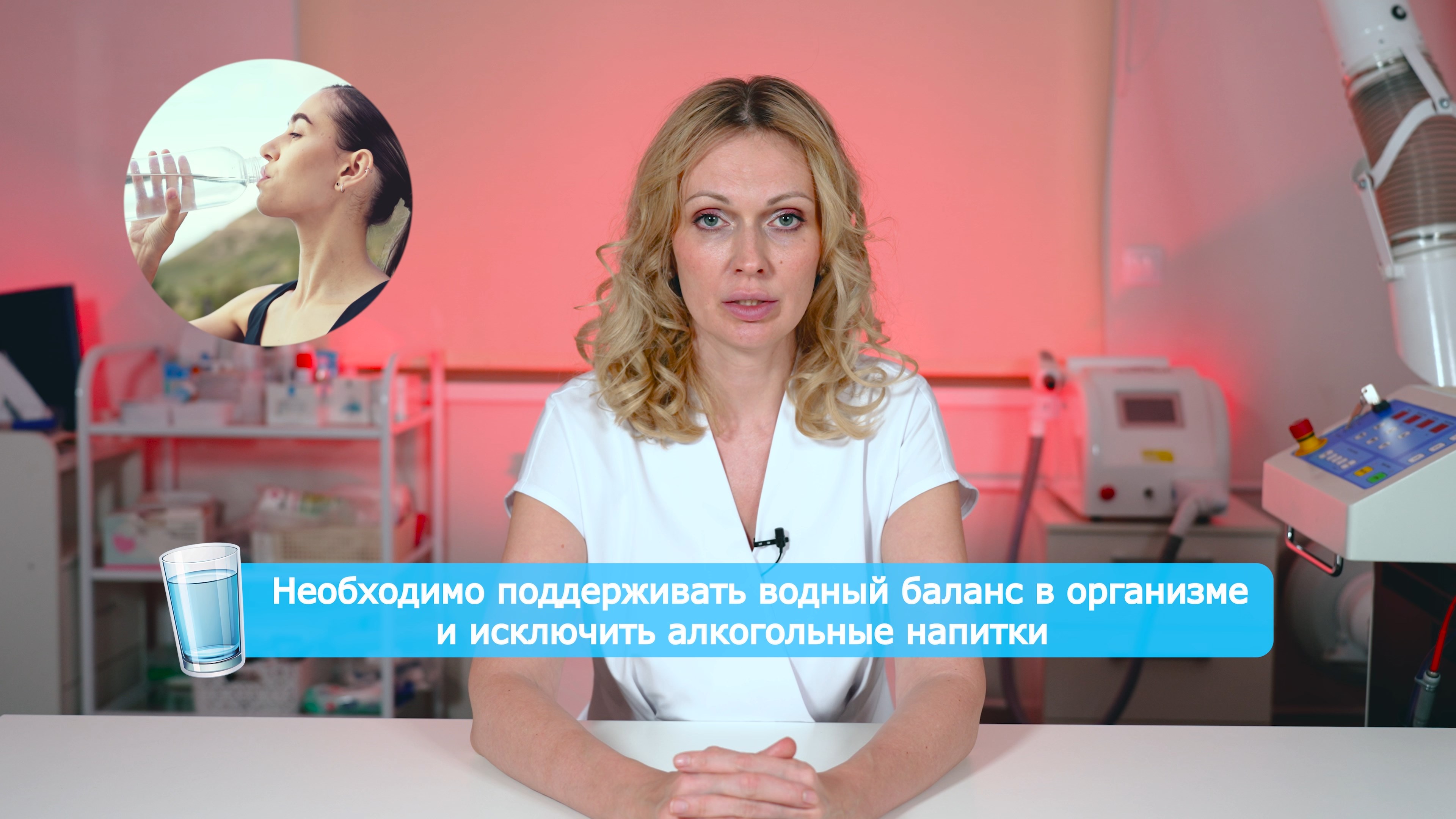 Не забывайте поддерживать водный баланс в организме — пейте как можно больше воды