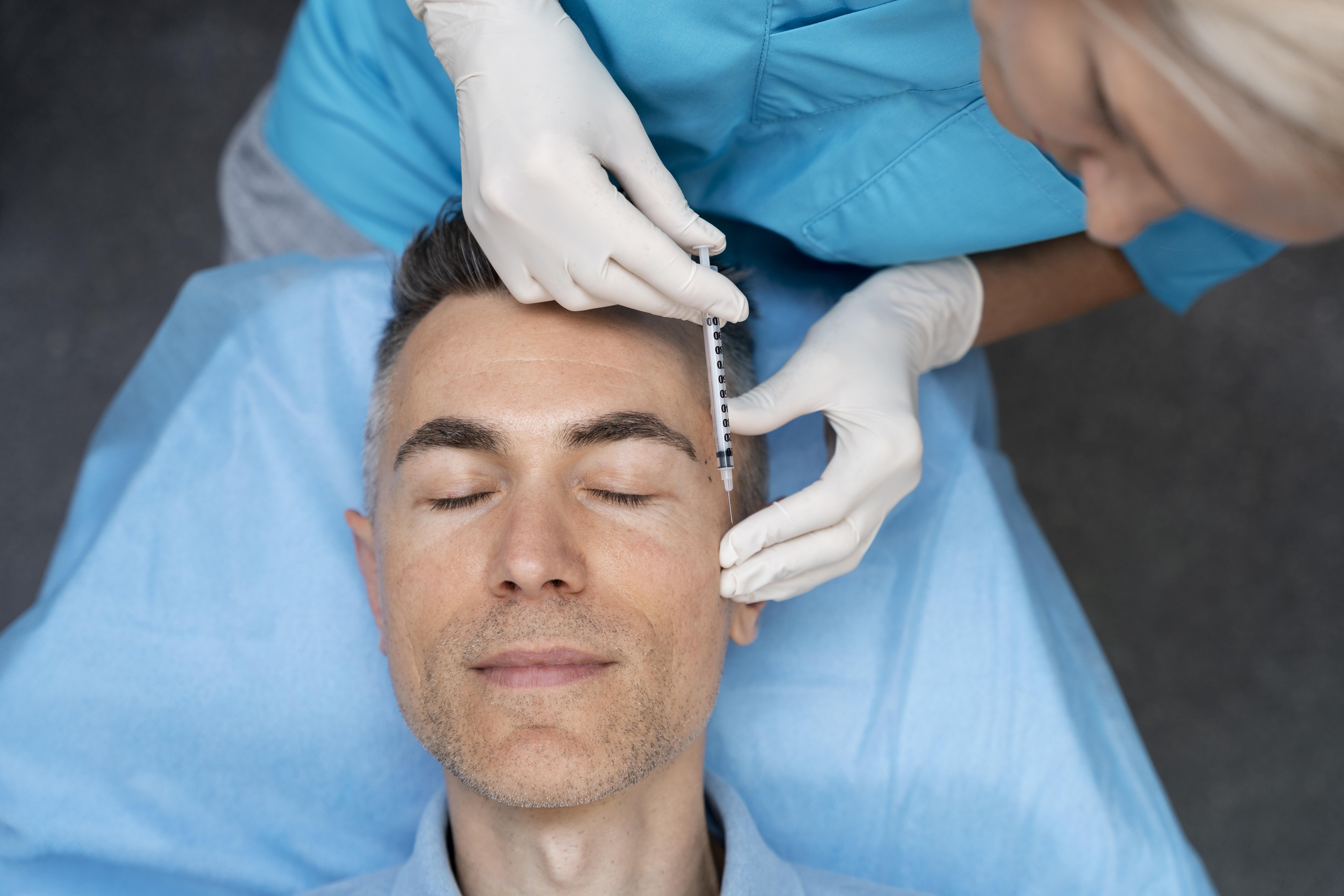 Инъекции ботулинотерапии, ботокс: лоб, межбровье, гусиные лапки