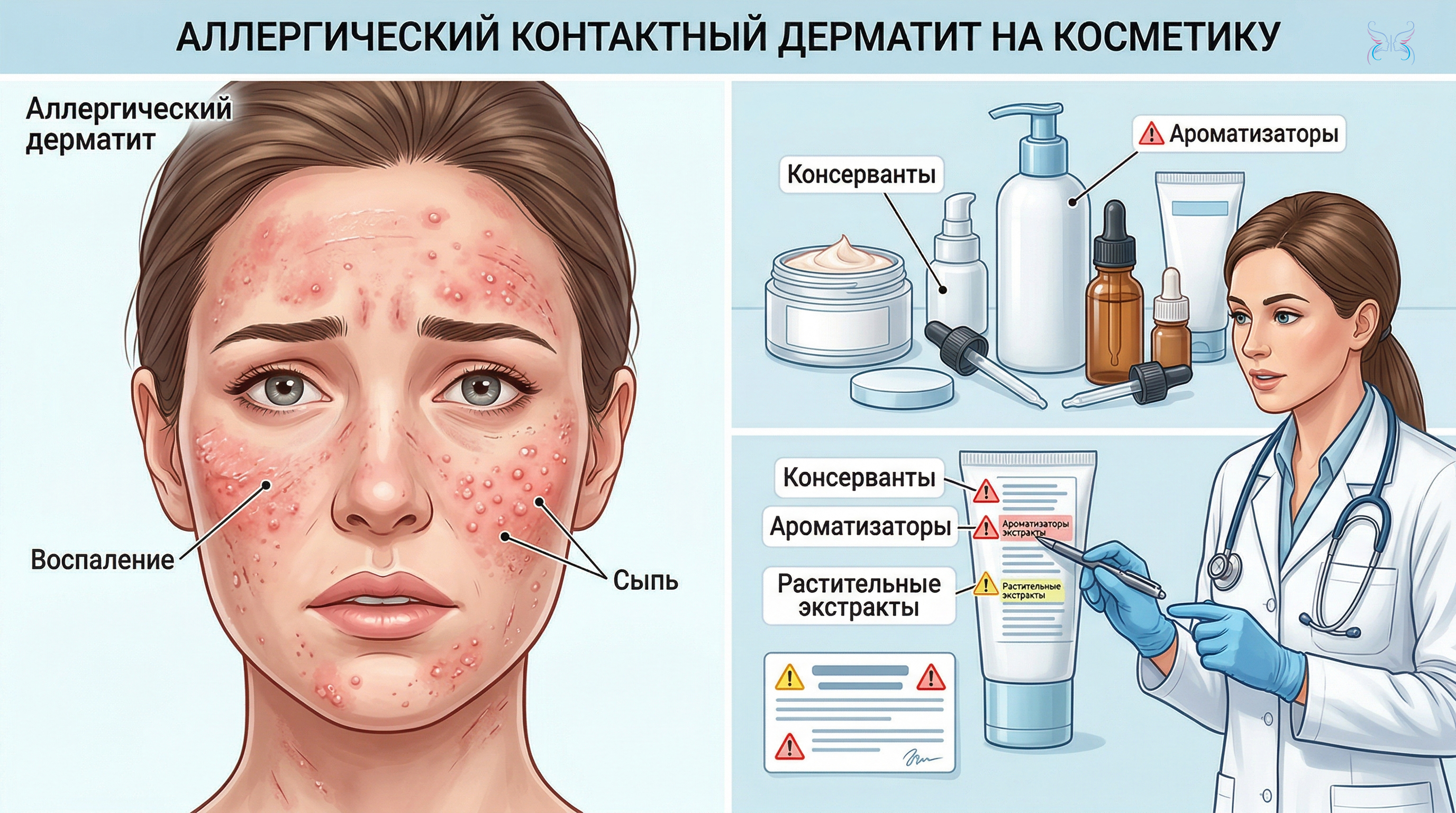 Может ли косметика вызвать аллергический дерматит?