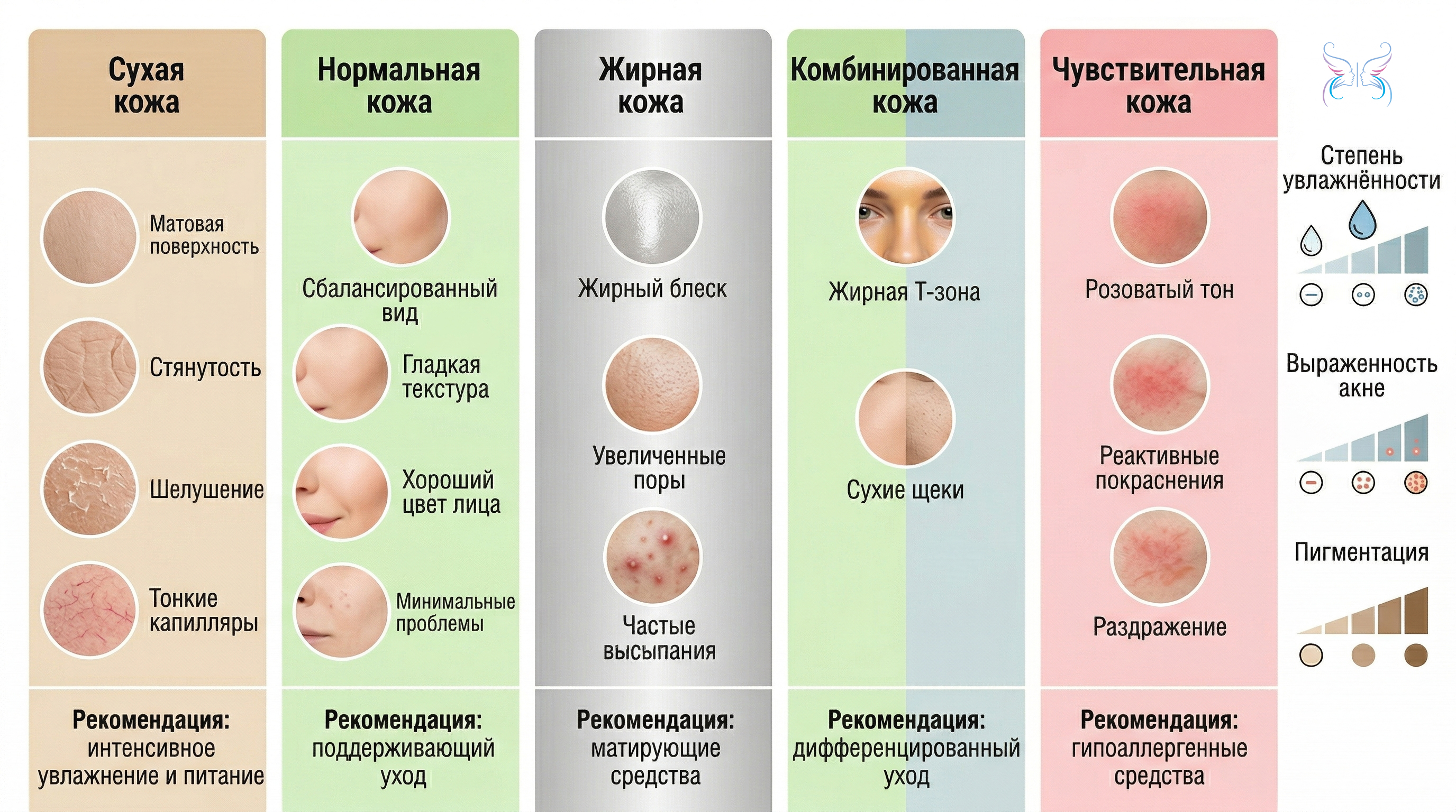 Определение типа и состояния кожи